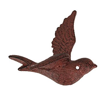 Set of 5 Coastal tones Cast Iron Distressed Finish Flying Birds Wall Decor