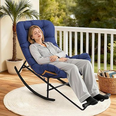 Papasan Rocking Chair with Foot Rest, Papasan Chair
