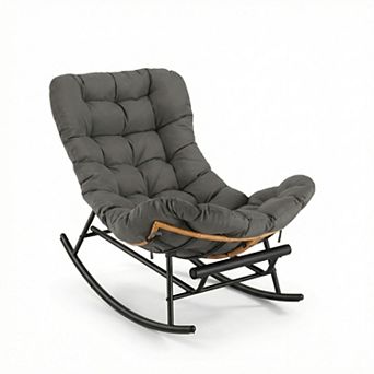Papasan Rocking Chair with Foot Rest, Papasan Chair