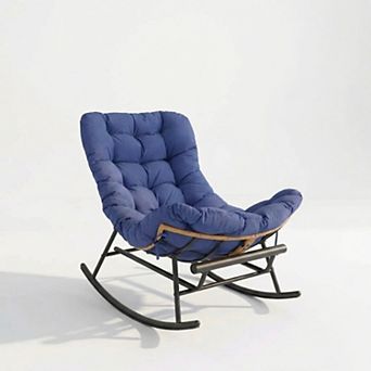Papasan Rocking Chair with Foot Rest, Papasan Chair