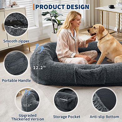 Human Dog Bed for Adult and Pets,No Assembly Required