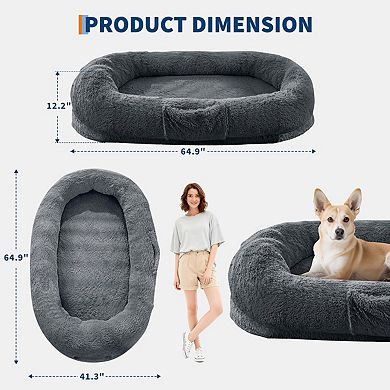 Human Dog Bed for Adult and Pets,No Assembly Required