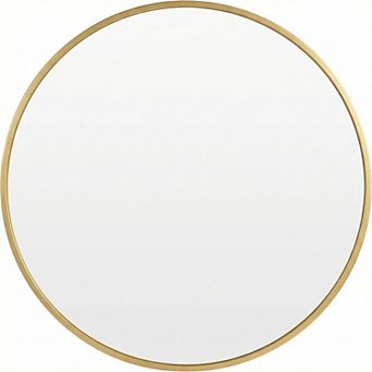 Round Mirror with Metal Frame, Wall Mounted Circle Mirror for Bathroom, Easy to Install