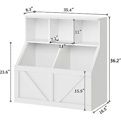 Kids Toy Storage Organizer, Kids Bookshelf and Toy Storage