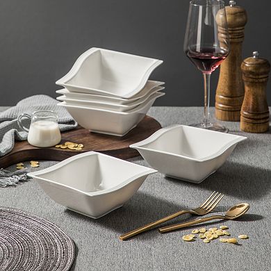 2-pcs Porcelain Bowl Set for 6, Multipurpose Bowl for Cereal, Soup, Ramen, Salad