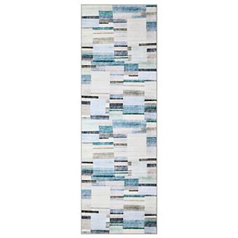 GlowSol Geometric Area Rug Machine Washable Non Slip Soft Rug for Living Room Bedroom Home Office