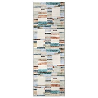 GlowSol Geometric Area Rug Machine Washable Non Slip Soft Rug for Living Room Bedroom Home Office