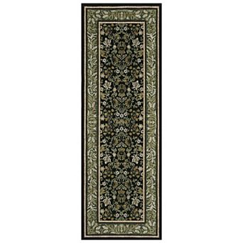 GlowSol Vintage Floral Printed Area Rug Machine Washable Non Slip Rug for Living Room Entrance