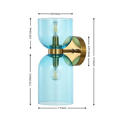 Safavieh Solyn Glass Wall Sconce Set of 2