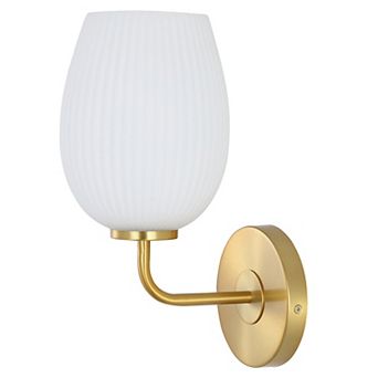 Safavieh Idina Wall Sconce with White Glass Shade