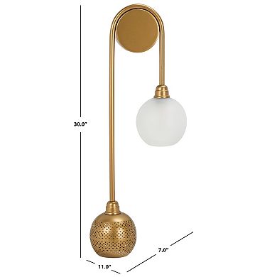 Safavieh Amari Dimmable Wall Sconce with Frosted Glass Shade