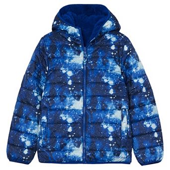 Boys 4-20 Lands' End Feather-Free Reversible Hooded Jacket