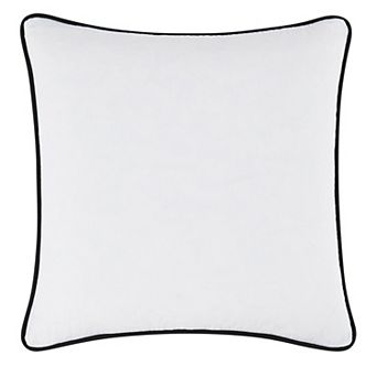 Brooklyn Loom Solid Contrast Piped Decorative Pillow