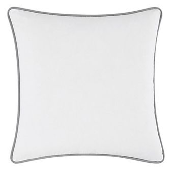 Brooklyn Loom Solid Contrast Piped Decorative Pillow
