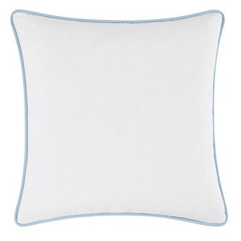 Brooklyn Loom Solid Contrast Piped Decorative Pillow