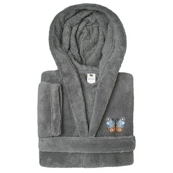 Linum Home Textiles Super Plush Kids Butterfly Hooded Bathrobe