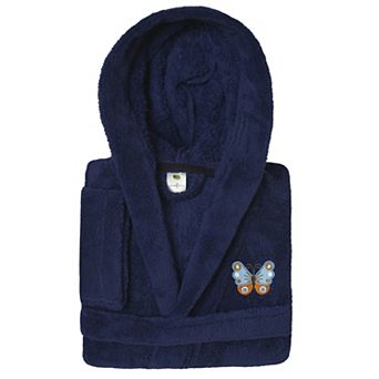 Linum Home Textiles Super Plush Kids Butterfly Hooded Bathrobe