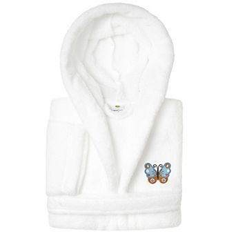 Linum Home Textiles Super Plush Kids Butterfly Hooded Bathrobe