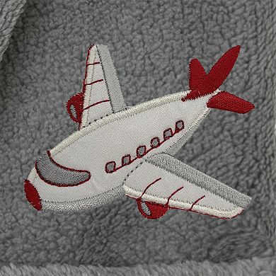 Linum Home Textiles Super Plush Kids Jet Plane Hooded Bathrobe