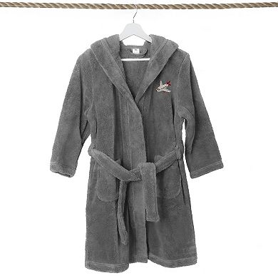 Linum Home Textiles Super Plush Kids Jet Plane Hooded Bathrobe