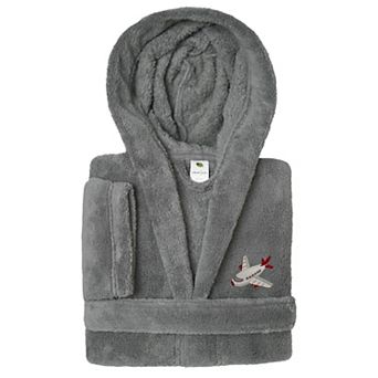 Linum Home Textiles Super Plush Kids Jet Plane Hooded Bathrobe