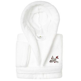 Linum Home Textiles Super Plush Kids Jet Plane Hooded Bathrobe