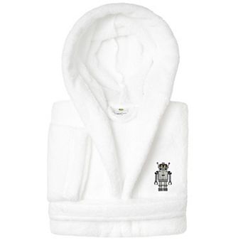 Linum Home Textiles Super Plush Kids Robot Hooded Bathrobe