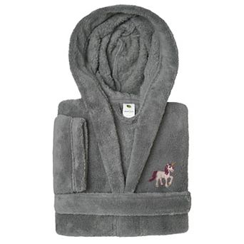 Linum Home Textiles Super Plush Kids Unicorn Hooded Bathrobe