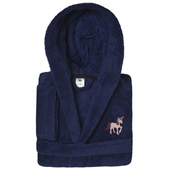 Linum Home Textiles Super Plush Kids Unicorn Hooded Bathrobe