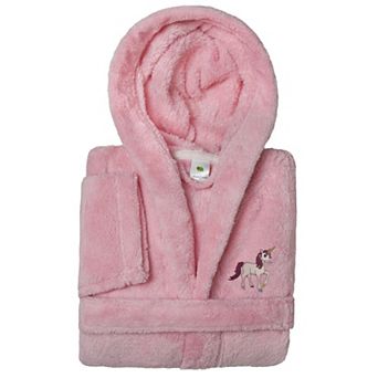 Linum Home Textiles Super Plush Kids Unicorn Hooded Bathrobe