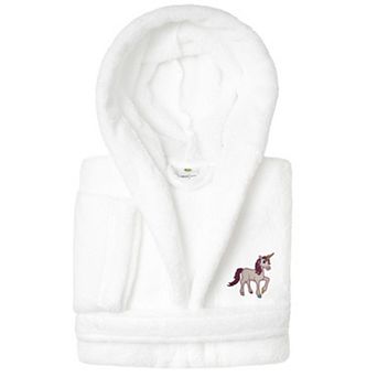 Linum Home Textiles Super Plush Kids Unicorn Hooded Bathrobe