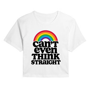 Women's Pride Can't Even Think Straight Cropped Tee