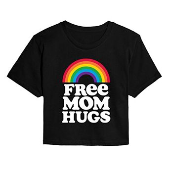 Women's Pride Free Mom Hugs Cropped Tee
