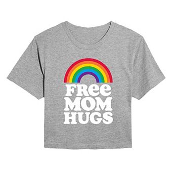 Women's Pride Free Mom Hugs Cropped Tee