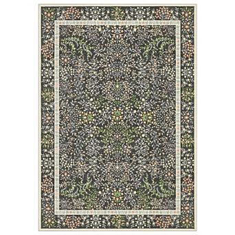 Modern Floral Area Rug Low Pile Non Slip Durable Entry Hall