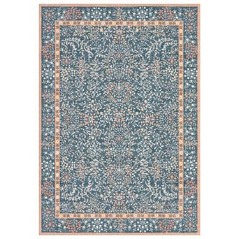 Modern Floral Area Rug Low Pile Non Slip Durable Entry Hall