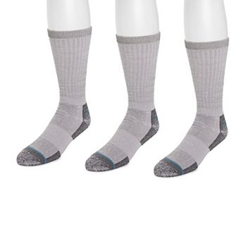 MUK LUKS Ruff & Tuff 3-Pack Workwear Crew Socks