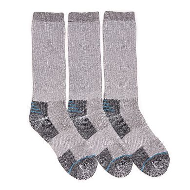 MUK LUKS Ruff & Tuff 3-Pack Workwear Crew Socks