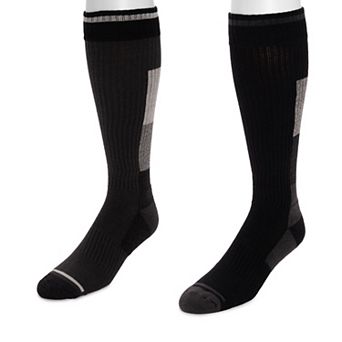 MUK LUKS Ruff & Tuff 2-Pack Tall Cotton Blend Compression Socks