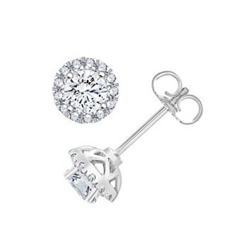 Brilliant Love 10k White Gold 1 1/4 Carat T.W. Lab-Grown Diamond Stud Earrings