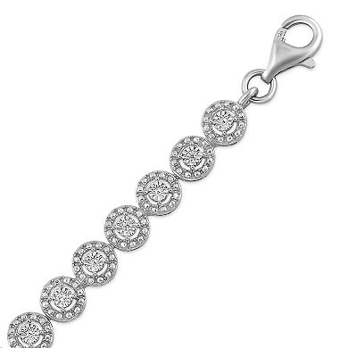 Made For You Sterling Silver 1/10 Carat T.W. Lab-Grown Diamond Bracelet