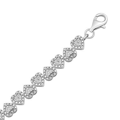 Made For You 1/10 Carat T.W. Lab-Grown Diamond Heart Bracelet
