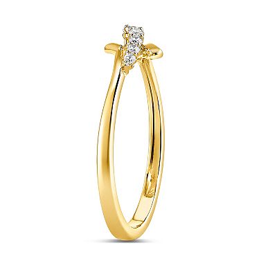 Made For You 10k Gold 1/10 Carat T.W. Lab-Grown Diamond Ring