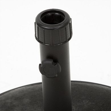 BAOURE Heavy Duty Concrete Umbrella Base with Durable Iron Support Pole and Tension Knob