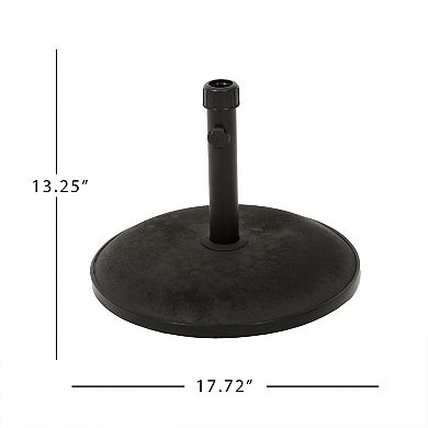 BAOURE Heavy Duty Concrete Umbrella Base with Durable Iron Support Pole and Tension Knob