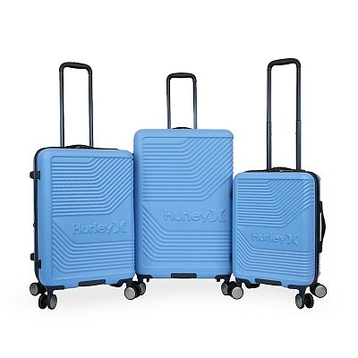 Hurley Kahuna 3-Piece Hardside Spinner Luggage Set