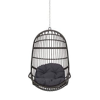 Hanging Chair with 8ft Chain Wicker Basket Chair for Patio & Garden