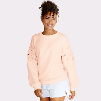 Lascana Women's Crochet Detail Sweatshirt