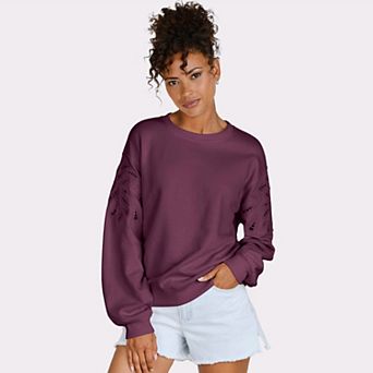 Lascana Women's Crochet Detail Sweatshirt