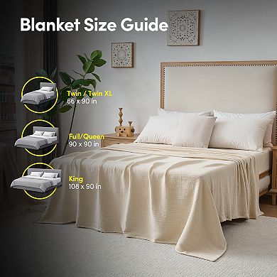 Sweet Home 100% Cotton Muslin Oversized Throw Blanket